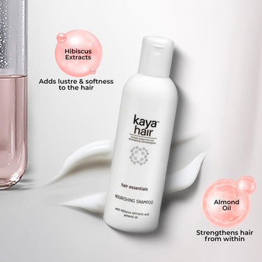 Kaya Clinic Hair Nourishing Shampoo, 200ml Contains Hibiscus Extracts & Almond Oil, Reduces Hair Breakage, Softer Hair